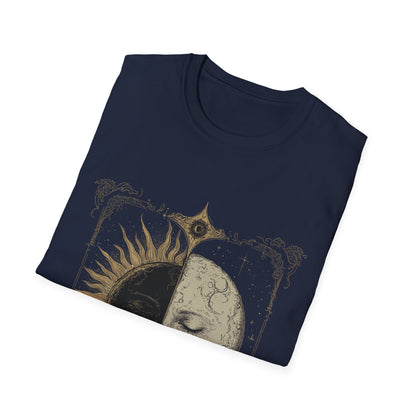 Celestial Sun and Moon Mystical Cosmic Astrology T-Shirt