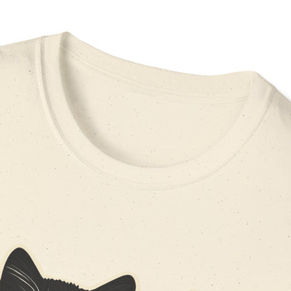 Black Cat Floral Unisex Softstyle T-Shirt