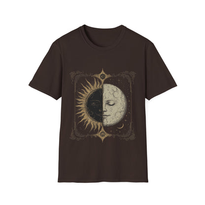Celestial Sun and Moon Mystical Cosmic Astrology T-Shirt