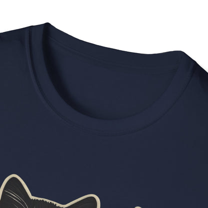 Black Cat Floral Unisex Softstyle T-Shirt