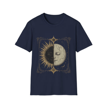 Celestial Sun and Moon Mystical Cosmic Astrology T-Shirt