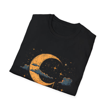 Celestial Moonlit Dreams Half Moon Reflect T-Shirt