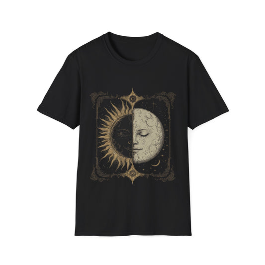 Celestial Sun and Moon Mystical Cosmic Astrology T-Shirt