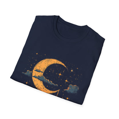 Celestial Moonlit Dreams Half Moon Reflect T-Shirt
