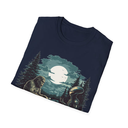 Bigfoot and Alien Campfire T-Shirt