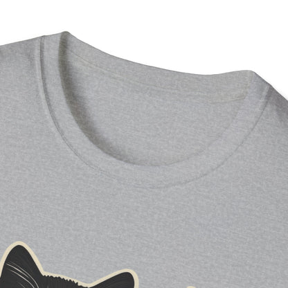 Black Cat Floral Unisex Softstyle T-Shirt