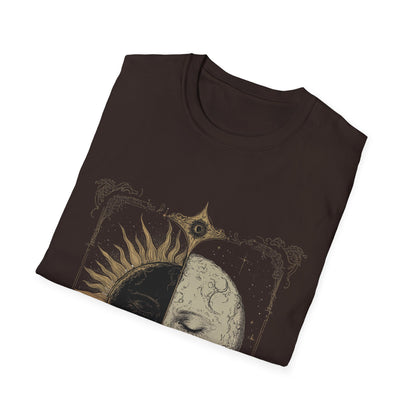 Celestial Sun and Moon Mystical Cosmic Astrology T-Shirt