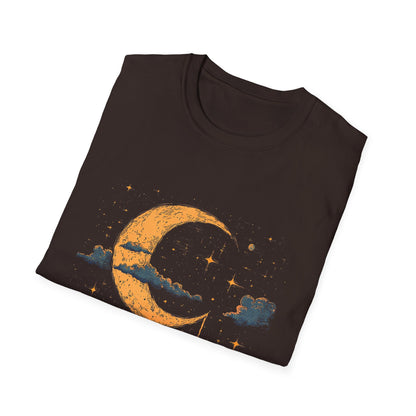 Celestial Moonlit Dreams Half Moon Reflect T-Shirt
