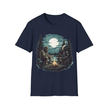 Bigfoot and Alien Campfire T-Shirt