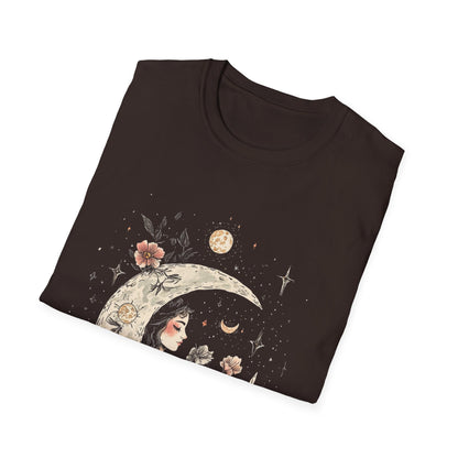 Celestial Moon Floral Woman T-Shirt