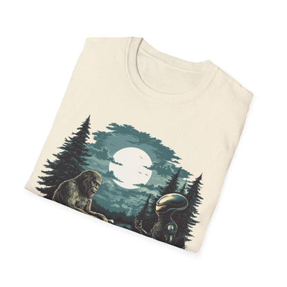 Bigfoot and Alien Campfire T-Shirt