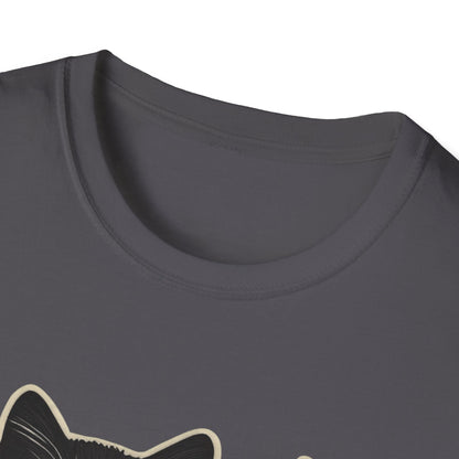 Black Cat Floral Unisex Softstyle T-Shirt